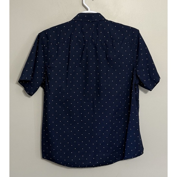 UNTUCKit Men's XL Blue Geometric AOP Short Sleeve Button Up Shirt - Picture 3 of 4